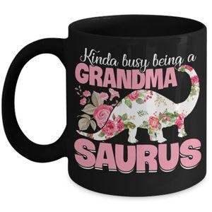 Busy Grandma Saurus Dinosaur Nana Gift Mug